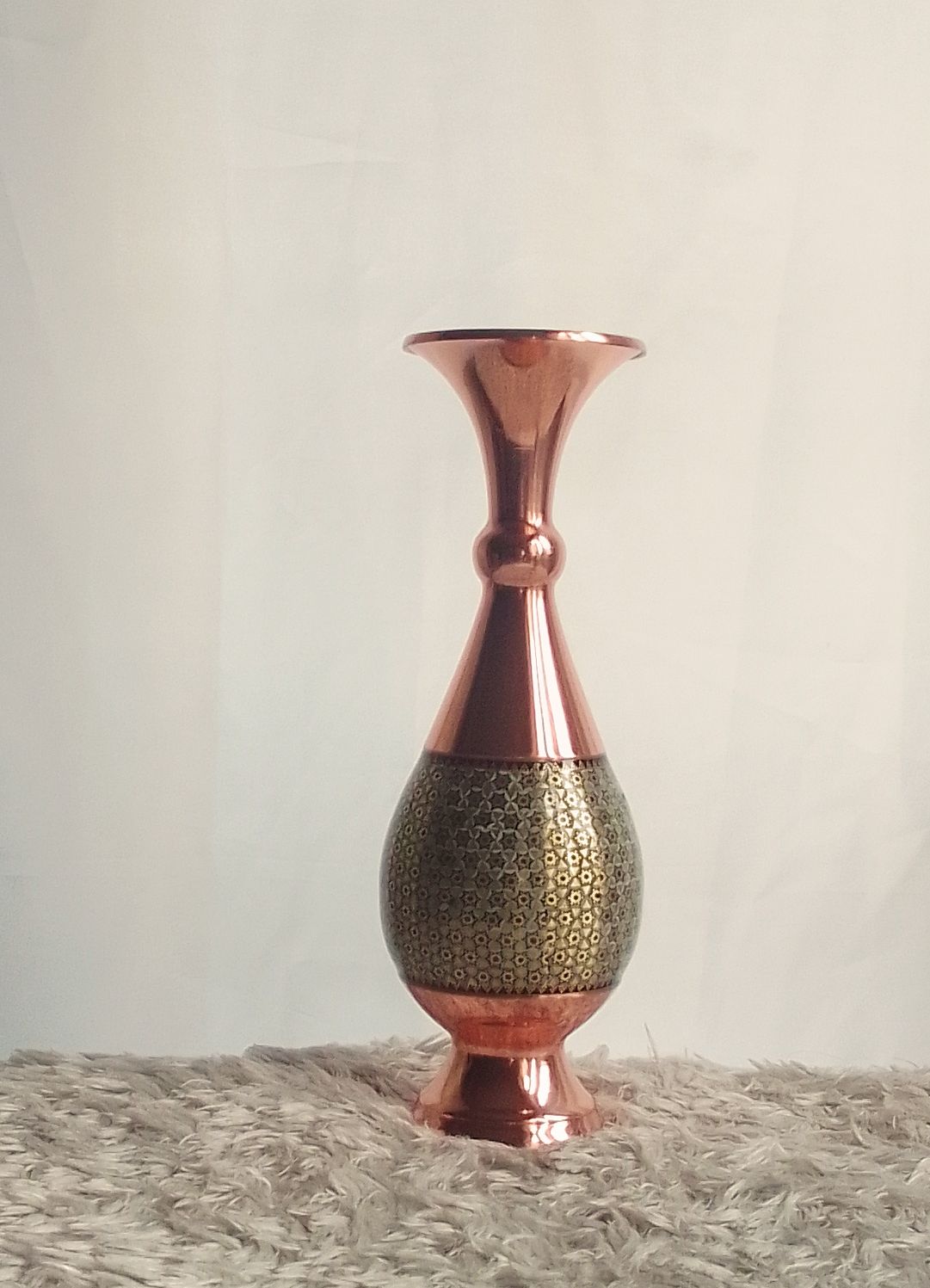 گلدون مس و خاتم ۲۰cm